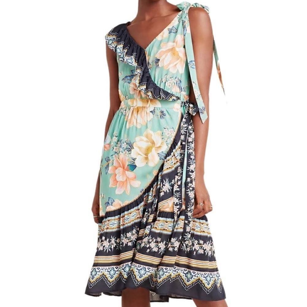 Farm Rio floral wrap dress  